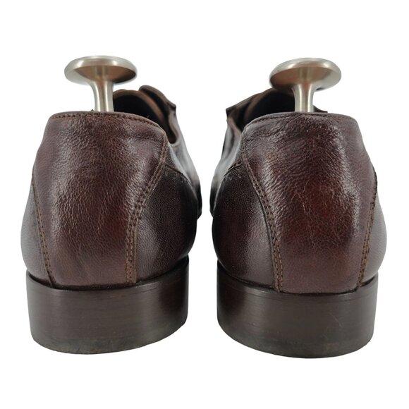 Italy Vito Della Mora Men Size 10 Unique Dark Brown Leather Dress Shoes Oxfords main image 8